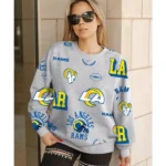 Rams Gameday Couture Always On Repeat Gray Sweatshirt