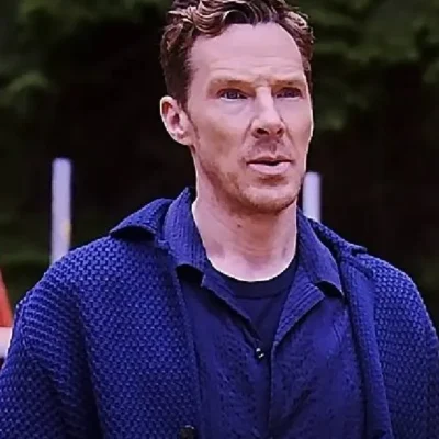The Roses Cumberbatch Blue Crochet Coat