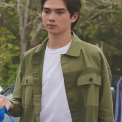 The Summer I Turned Pretty S02 Sean Kaufman Green Patched Shirt