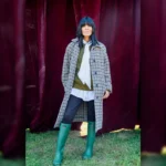 The Traitors UK S03 Claudia Winkleman Plaid Coat