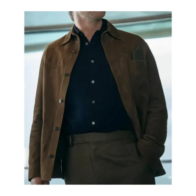 The Woman in Cabin 10 Guy Pearce Suede Jacket