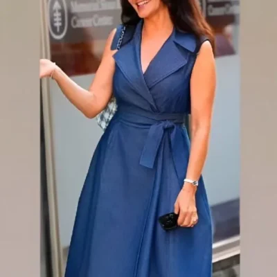 And Just Like That Charlotte York Sleeveless Denim Dress
