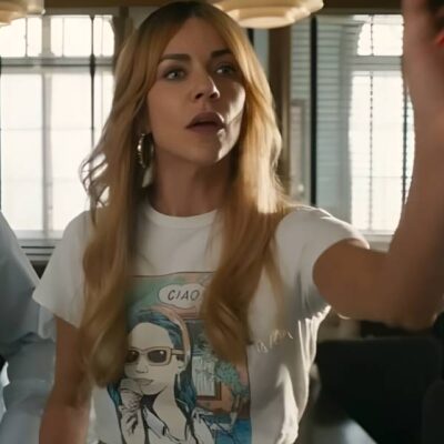 High Potential Kaitlin Olson White Graphic Tee2025