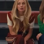 Nobody Wants This Justine Lupe Checkered V-Neck Sweater Vest