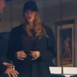 Taylor Swift Yankees vs Guardians Game Black Coat