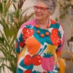 The Great British Bake Off Prue Leith Fruit Printed Sweater