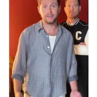 The Voice S28 Niall Horan Gray Plaid Shirt