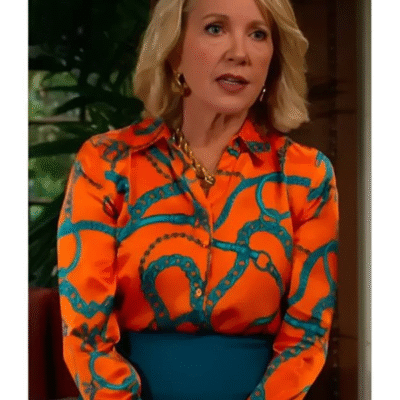 The Young and the Restless Melody Thomas Scott Chain Print Shirt