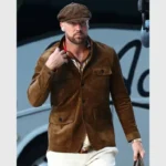 Travis Kelce Cashmere Suede Military Jacket