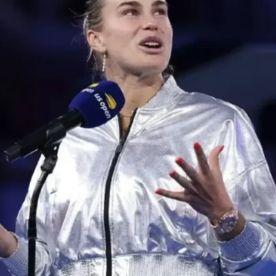 Aryna Sabalenka 2025 US Open Silver Crop Jacket