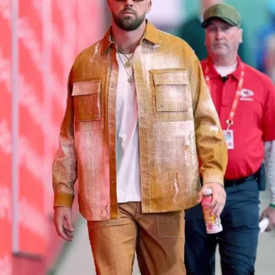 Travis Commanders v Chiefs 2025 Orange Denim Jacket