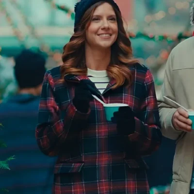 Exes of Christmas Past Brittany Underwood Plaid Coat