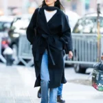 NYC Jenner Black Wrap Coat
