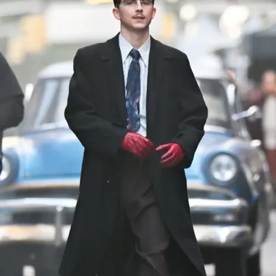 Marty Supreme 2025 Timothée Chalamet Black Coat