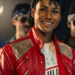 Michael Jaafar Jackson Red Leather Jacket