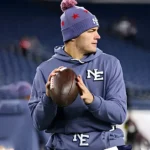 Drake Maye Patriots 2025 Rivalries Sideline Hoodie