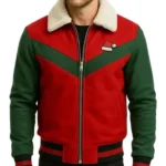 Red & Green Christmas Varsity Jacket