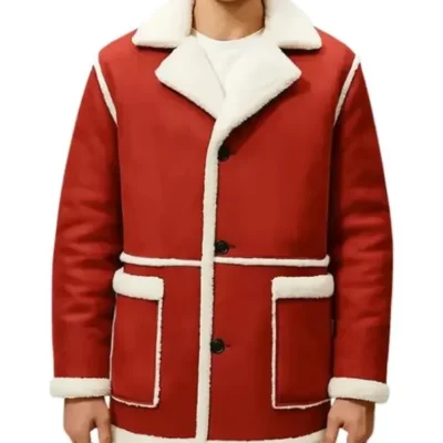 Santa Claus Red Shearling Christmas Jacket