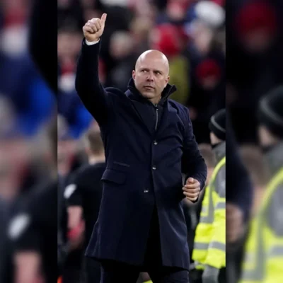 Football Coach Arne Slot Black Long Coat