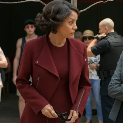 Boston Blue Mae Silver Maroon Jacket