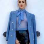 Emily in Paris Blue Peacoat