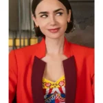 Emily In Paris S05 Lily Collins Red Blazer