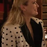 Emily In Paris Season 3 Camille Razat White Studded Blazer