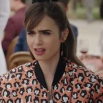 Emily In Paris season 3 Lily Collins Orange Bomber Jacket