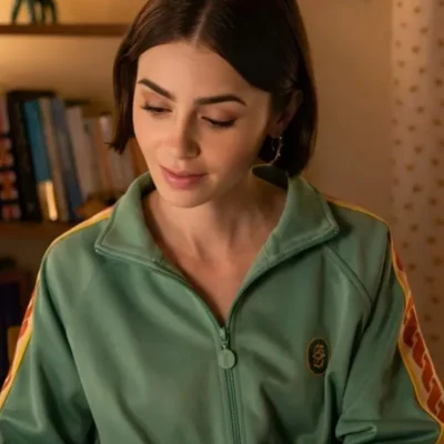 Emily in Paris Season 5 Lily Collins Green Track Jacket