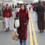 Los Angeles Caylee Cowan Maroon Coat