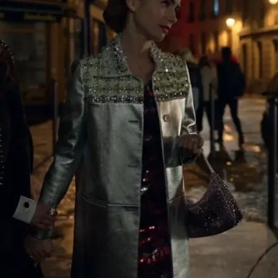 Emily In Paris S02 Lily Collins Silver Coat