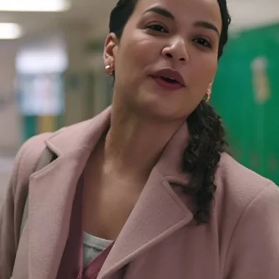 Mistletoe Murders S2 Vanessa Jackson Pink Wool Coat