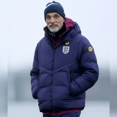 Thomas Tuchel Blue Puffer Hooded Jacket