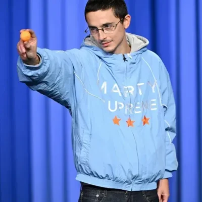 Marty Supreme Timothee Chalamet Blue Jacket