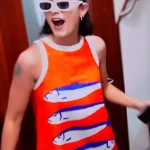 Below Deck Mediterranean S10 Aesha Scott Orange Fish Print Dress