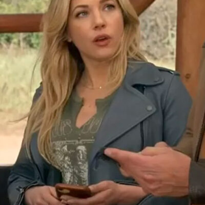 Big Sky S03 Katheryn Winnick Cropped Leather Jacket