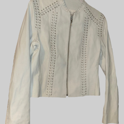 Billions S02 Lara Axelrod White Leather Jacket