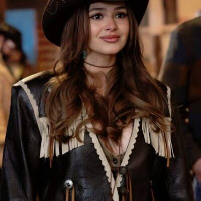 Brilliant Minds S2 Celeste Desjardins Fringed Leather Jacket