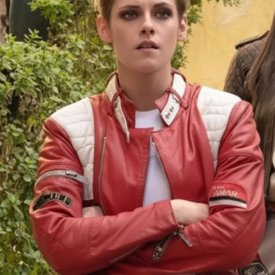 Charlies Angles Kristen Stewart Red Leather Jacket