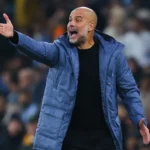 Coach Pep Guardiola Blue Coat