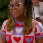 Electric Bloom S01 J’Adore Elizabeth Checkered Hearts Sweater