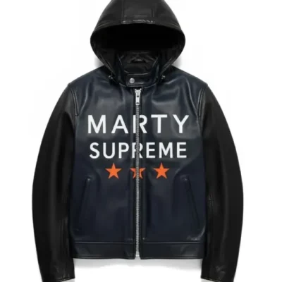 Marty Supreme Hooded Leather Jacket
