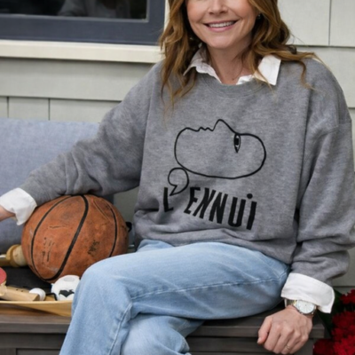 Shrinking S02 Liz Grey Oversized Sweatshirt