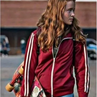Stranger Things S04 Sadie Sink Red Track Jacket