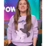 The Kelly Clarkson Show Kelly Clarkson Pink Dove Print Sweatshirt