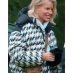 The Traitors US S04 Caroline Stanbury Houndstooth Puffer Jacket