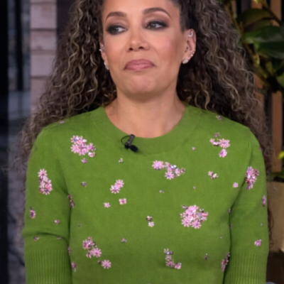 The View 2026 Sunny Hostin Green Floral Cluster Sweater