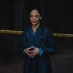 His & Hers Tessa Thompson Blue Coat