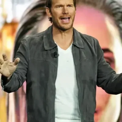 Mercy 2026 Chris Pratt Suede Jacket
