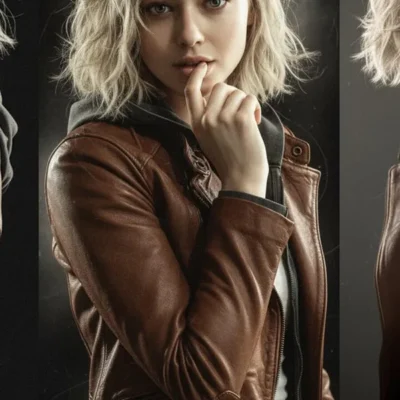 Resident Evil Requiem Grace Ashcroft Brown Leather Jacket